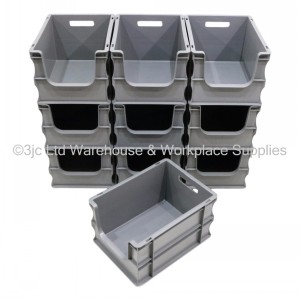 Heavy Duty Stacking Euro Box 40cm 20 Litre Open Front